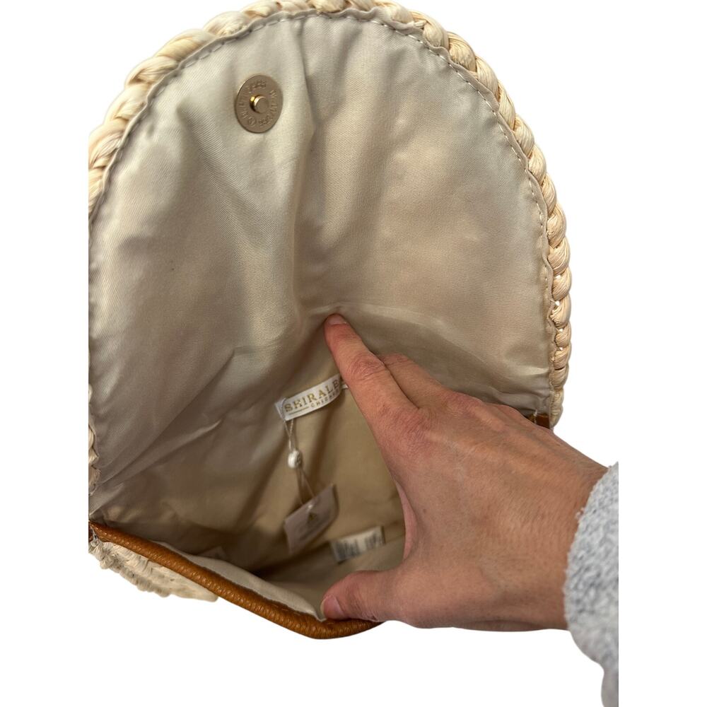 Shiraleah Simonetta Natural Woven Corn Husk Clutch Bag NWT - Picture 3 of 7